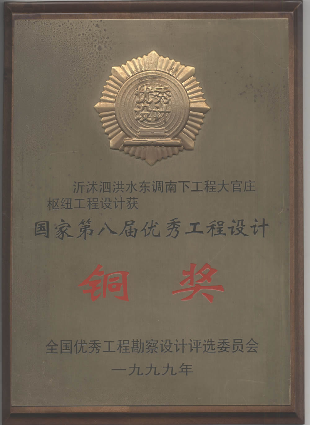 沂沭泗洪水東調(diào)南下工程大官莊樞紐工程設(shè)計(jì)-1999全國優(yōu)秀工程設(shè)計(jì)銅獎(jiǎng)